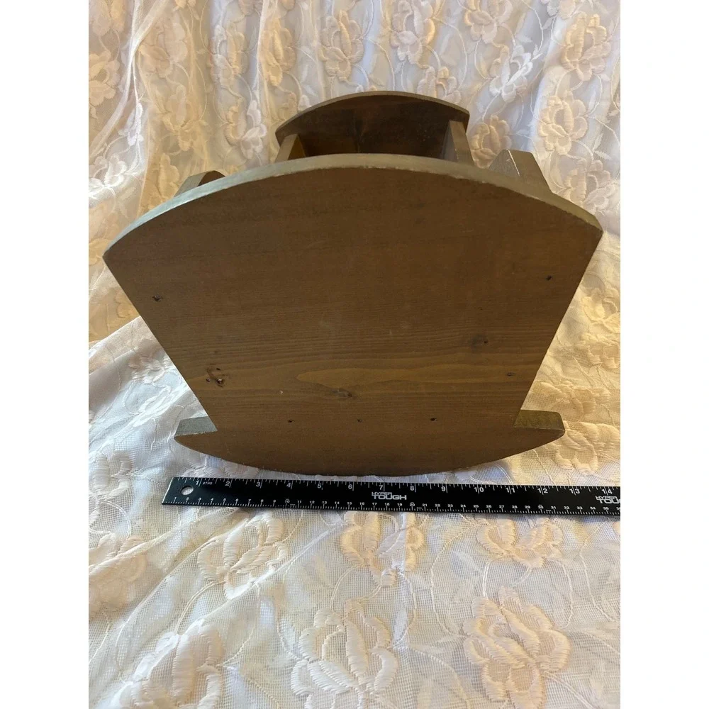The Whitsons Handcrafted Wooden Doll Cradle Rocking Cradle Dark Rustic Pine Wood